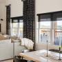 Roller shades provide a sleek, modern design with excellent light control, while our premium drapery hardware adds a refined touch to complete the look. Roller shades provide a sleek, modern design with excellent light control, while our premium drapery hardware adds a refined touch to complete the look.