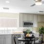 Envision Roller Shades in a guest house kitchen, featuring a modern pattern for a stylish touch. Roller Shades in Cambridge. Envision Roller Shades in a guest house kitchen, featuring a modern pattern for a stylish touch. Roller Shades in Cambridge.