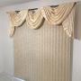 S-Shaped Verticals along with drape style valance hung on a rod gives the beautiful look of a drape! S-Shaped Verticals along with drape style valance hung on a rod gives the beautiful look of a drape!