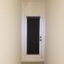 Roller shade - Black fabric - stunning on the door. Roller shade - Black fabric - stunning on the door.