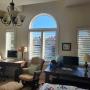 Direct Mount Vinyl Shutters with 3 ½” Louvers, Split-Tilt, and Rear Tilt-Bar on Office Windows in a Richmond Hill Home Direct Mount Vinyl Shutters with 3 ½” Louvers, Split-Tilt, and Rear Tilt-Bar on Office Windows in a Richmond Hill Home