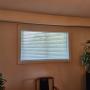 Textured White Faux Wood Blinds with 2 Inch Slats and Standard Valance on a Dining Room Window in a Thornhill Home Textured White Faux Wood Blinds with 2 Inch Slats and Standard Valance on a Dining Room Window in a Thornhill Home