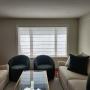 Unlined Knife Pleat Front Tunnel Roman Shade from Vadain with Cordless Control on a Living Room Window in a Recently Renovated Thornhill Home Unlined Knife Pleat Front Tunnel Roman Shade from Vadain with Cordless Control on a Living Room Window in a Recently Renovated Thornhill Home