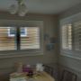 Vinyl Shutters with a 3.5 Inch Louvers and Rear Tilt-Bars on Kitchen Windows in a North York Home Vinyl Shutters with a 3.5 Inch Louvers and Rear Tilt-Bars on Kitchen Windows in a North York Home