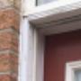 A wooden frame of a front entry door A wooden frame of a front entry door