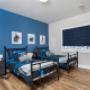 We’re living for this intergalactic look! Our Roman Shades feature on the windows in a stunning navy shade that really helps to pull this room together. We’re living for this intergalactic look! Our Roman Shades feature on the windows in a stunning navy shade that really helps to pull this room together.