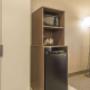 Guest room with microwave and refrigerator Guest room with microwave and refrigerator