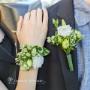 Bracelet et botonnière Lisianthus Blanc Bracelet et botonnière Lisianthus Blanc