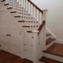 Complete new staircase finish. Staining to match flooring, prep, prime, paint and clear coat. Port Elgin, ON. Complete new staircase finish. Staining to match flooring, prep, prime, paint and clear coat. Port Elgin, ON.