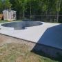 Beautiful pool area with a circular surround area Beautiful pool area with a circular surround area