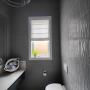 Bathroom with Roman Shade Bathroom with Roman Shade