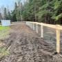 4ft High 2x4inch No Climb page wire fencing with oak board topper installed on 5inch cedar posts. 4ft High 2x4inch No Climb page wire fencing with oak board topper installed on 5inch cedar posts.