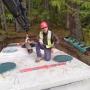 Crane placement of the septic tanks. This systems is a type 2 with BIONEST treatment in the middle tank. Crane placement of the septic tanks. This systems is a type 2 with BIONEST treatment in the middle tank.