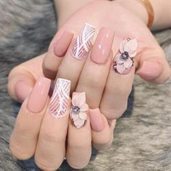 Pink Flamingo Nails
