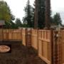 CV Cedar Valley Top Panels with Square Lattice Feature Detail Panels. Round Top Walk-through Gate. The 4x4 Posts are completed with Cedar Post Caps. CV Cedar Valley Top Panels with Square Lattice Feature Detail Panels. Round Top Walk-through Gate. The 4x4 Posts are completed with Cedar Post Caps.