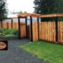 CV Cedar Picket-Style Fence. Walk Through Gate with Arbour Detail CV Cedar Picket-Style Fence. Walk Through Gate with Arbour Detail