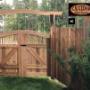 CV Cedar Double Swing Walk-Through Curved-Top Gate with Stockade See-Through detail. Framed by a Curved Arbour Detail (View to Street) CV Cedar Double Swing Walk-Through Curved-Top Gate with Stockade See-Through detail. Framed by a Curved Arbour Detail (View to Street)