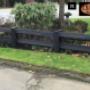Split Rail Fence installation. The customer chose an Ebony Stain Split Rail Fence installation. The customer chose an Ebony Stain