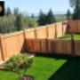 CV Cedar West Coast Style Fence, panel capped with a 2x4. Pressure treated 6x6 post with Cedar post caps. CV Cedar West Coast Style Fence, panel capped with a 2x4. Pressure treated 6x6 post with Cedar post caps.