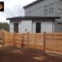 CV Cedar Horizontal-Spaced Cedar Fence (alternating 1x3s and 1x6s) with vertical centre detail. Cedar posts and cedar fence caps. CV Cedar Horizontal-Spaced Cedar Fence (alternating 1x3s and 1x6s) with vertical centre detail. Cedar posts and cedar fence caps.
