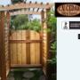 CV Cedar Rounded Walk-Through Gate with Arbor and Square Lattice Sides detail CV Cedar Rounded Walk-Through Gate with Arbor and Square Lattice Sides detail