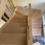 New built staircase installed with double winder set New built staircase installed with double winder set