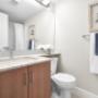 Bathroom with premium fixtures at Tennyson Apartments in Edmonton, AB Bathroom with premium fixtures at Tennyson Apartments in Edmonton, AB