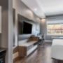 Guest room with flat-screen television Guest room with flat-screen television