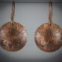 Hammered and patinated silver earrings Hammered and patinated silver earrings