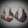 Copper and sterling silver earrings Copper and sterling silver earrings