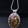 Sterling silver necklace and pendant with ammonite Sterling silver necklace and pendant with ammonite