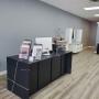 Macan Cabinets Abbotsford Showroom - Espresso Shaker Reception Desk Display Macan Cabinets Abbotsford Showroom - Espresso Shaker Reception Desk Display