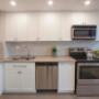 Modern kitchen with stainless steel appliances at Silvercreek Towers in Georgetown, ON Modern kitchen with stainless steel appliances at Silvercreek Towers in Georgetown, ON