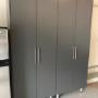 Extra-tall orion grey cabinets in the garage Extra-tall orion grey cabinets in the garage