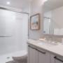 Inlet Station in Port Moody, BC modern bathroom with standing shower Inlet Station in Port Moody, BC modern bathroom with standing shower