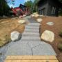 Granite staircase and flagstone. Granite staircase and flagstone.