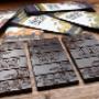 Chocolate bars unwrapped and packaging Chocolate bars unwrapped and packaging