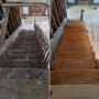 Before and After - 150 year old Douglas Fir Staircase
Sanded, and 2 coats of water-oil modified polyurethane. Before and After - 150 year old Douglas Fir Staircase
Sanded, and 2 coats of water-oil modified polyurethane.