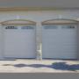 The Door Master- 2 beige garage doors + windows The Door Master- 2 beige garage doors + windows