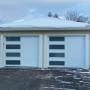The Door Master- 2 white garage doors flash panel + windows The Door Master- 2 white garage doors flash panel + windows