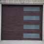 The Door Master- Flush brown Panel garage door with windows The Door Master- Flush brown Panel garage door with windows