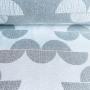 Laela is a washable upholstery fabric with half moon shapes for a more modern look. The circular pattern adds a beautiful detail to any room Laela is a washable upholstery fabric with half moon shapes for a more modern look. The circular pattern adds a beautiful detail to any room