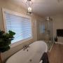 Looking for something nicer than the usual Blinds from big box stores? Try our Faux Wood Blinds! In this bathroom, they give the space a wonderfully elevated look! Looking for something nicer than the usual Blinds from big box stores? Try our Faux Wood Blinds! In this bathroom, they give the space a wonderfully elevated look!