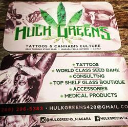 Hulk Greens Tattoos & Lounge 420 friendly