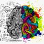 An abstract image of brain made up of individual swirls and line patterns. On the left side of the b An abstract image of brain made up of individual swirls and line patterns. On the left side of the b