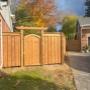 Beautiful full privacy fence with a i beam to add height to the fence Beautiful full privacy fence with a i beam to add height to the fence
