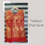 Paithani jeans wear short kurti $35 Paithani jeans wear short kurti $35
