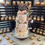 3 tier wedding cake with cupcakes 3 tier wedding cake with cupcakes