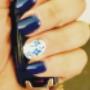 This client wanted to remember her Grandmothers china with this mani I did one white nail and added a blue stamped flower design This client wanted to remember her Grandmothers china with this mani I did one white nail and added a blue stamped flower design