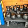 Kettlebells, foam roller Kettlebells, foam roller
